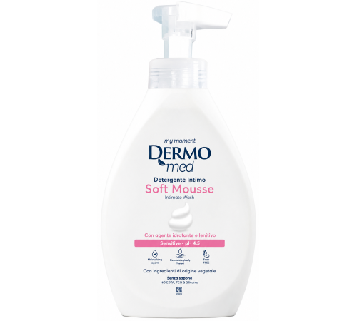  dermomed hi7024 spumă-mousse delicată pentru igiena intimă soft sensitive (600 ml)