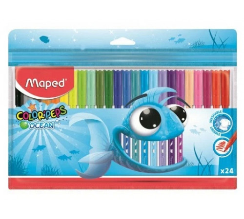  maped 845722 Смываемые фломастеры "ocean" (24 шт.)