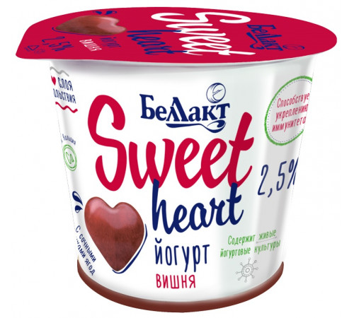 Беллакт Iaurt cu două straturi "Sweet heart" Cireașă 2,5% (150 gr.) Беллакт iaurt cu două straturi "sweet heart" cireașă 2,5% (150 gr.)