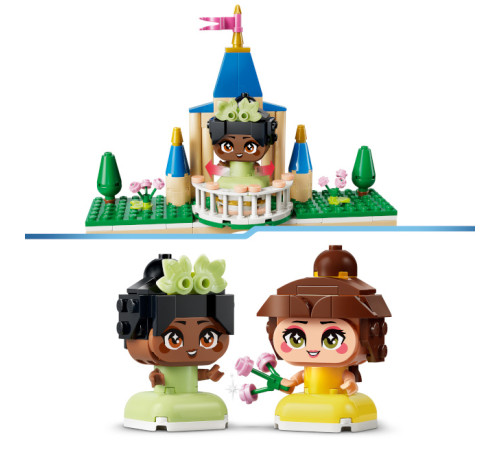 lego disney 43291 constructor "mini belle și tiana cu castel" (358 el.)