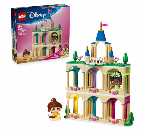 lego disney 43291 constructor "mini belle și tiana cu castel" (358 el.)