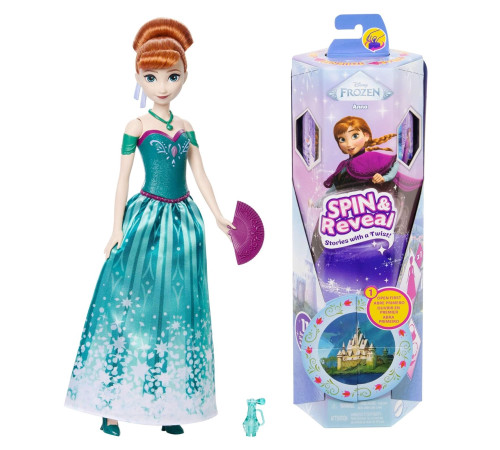 disney princess jbg60 Набор сюрприз "spin & reveal" с куклой Анной "Холодное Сердце"