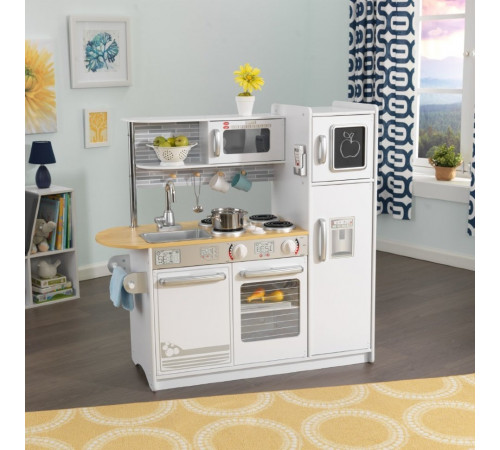 kidkraft 53364 Детская игровая кухня "uptown white play kitchen"