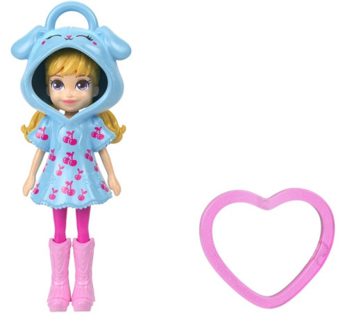 polly pocket jmn38 păpușă breloc "fashion 3" (7,5 cm) in sort.