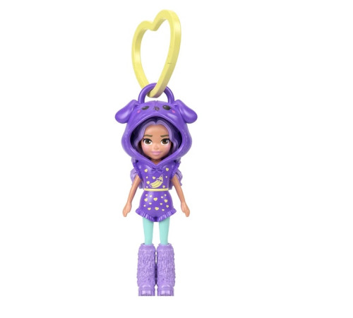 polly pocket jmn38 păpușă breloc "fashion 3" (7,5 cm) in sort.