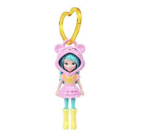polly pocket jmn38 păpușă breloc "fashion 3" (7,5 cm) in sort.