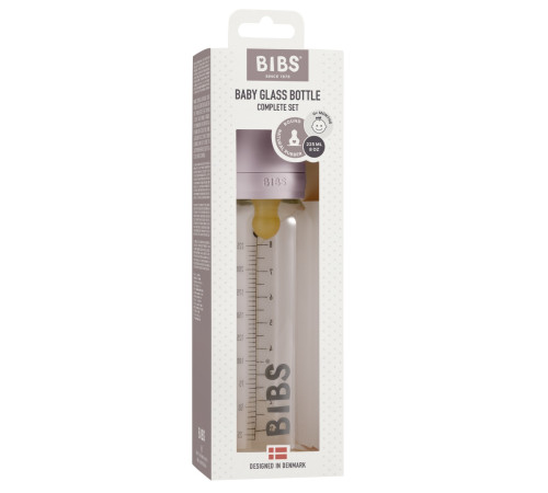 bibs biberon din sticlă (225 ml) dusty lilac