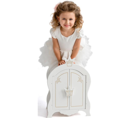 72020 Шкаф для кукол из коллекции "shining crown" белый