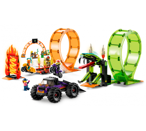 lego city 60339 constructor "double loop stunt arena" (598 el.)