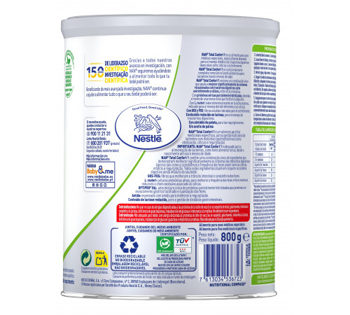 Сухая молочная смесь nan expertpro total confort 1(0-6 м.) 800 гр.
