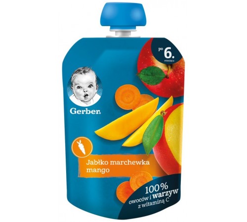 Детское питание в Молдове Gerber Пюре «Яблоко-морковь-манго» (6 м+) 90 гр. gerber Пюре «Яблоко-морковь-манго» (6 м+) 90 гр.