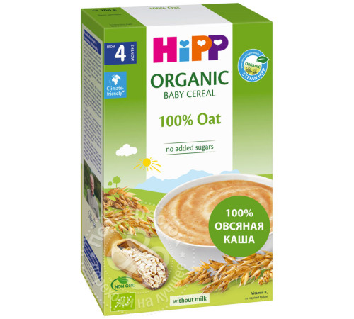 hipp 3017 terci de ovaz organic fără lapte (4 m+) 200 gr.