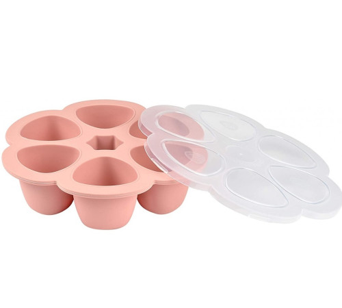 beaba 5694 Контейнер герметичный силиконовый (6x90 мл) old pink 