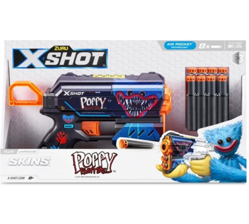 Детский магазин в Кишиневе в Молдове Zuru 36649A Бластер X-Shot Skins Flux "Poppy Playtime" (8 патронов)  zuru 36649a Бластер x-shot skins flux "poppy playtime" (8 патронов)