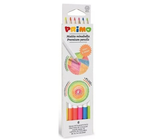  primo 5251minab6f creioane colorate fluo premium (6 buc.)