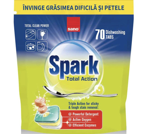 Бытовая химия в Молдове Sano Таблетки для посудомоечных машин Spark (70 шт.) 351927 Бытовая химия в Молдове sano Таблетки для посудомоечных машин spark (70 шт.) 351927