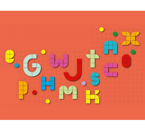 lego dots 41950 constructor "set mare de plăci: litere" (722 el.)