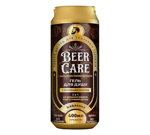 beer care Гель для душа 2 в 1 питание с протеинами пшеницы (400 мл) 642016