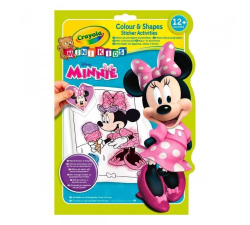  crayola 81-1372 Книга-раскраска с наклейками Минни Маус