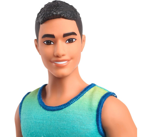 barbie hyv00 păpușă ken "fashionist" într-un tricou albastru-verde