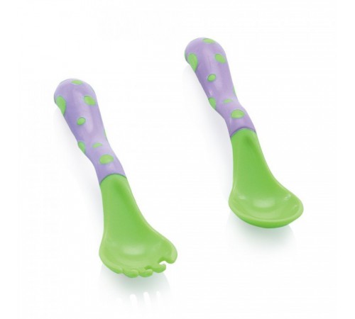 nuby id5256 set de antrenament cu linguriță și furculiță