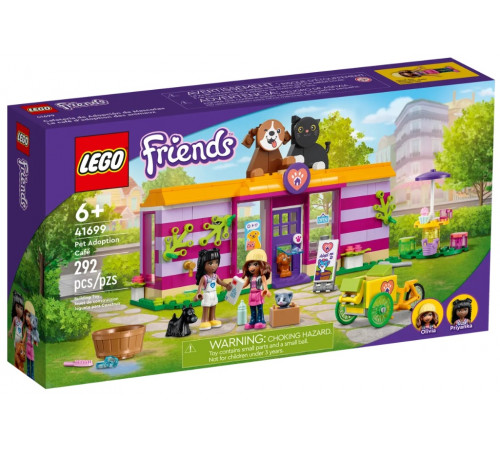 lego friends 41699 constructor "cafenea-adăpost pentru animale" (292 el.)