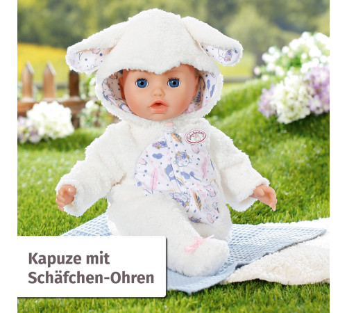 zapf creation 709825 salopetă baby annabell "sheep" (43 cm.)