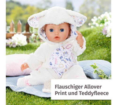 zapf creation 709825 salopetă baby annabell "sheep" (43 cm.)