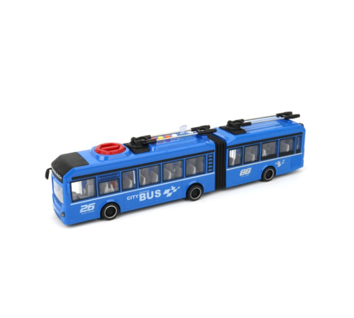 js163c autobuz alb cu frictiune, 1:16, jstoys (sunete si lumini) zja352340