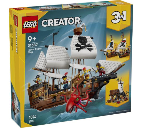  lego creator 31387 constructor 3 in 1 "corabie de pirați legendară" (1074 el.)