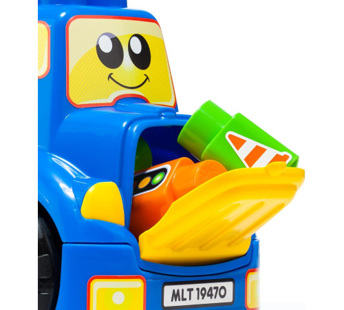 molto 19470 set de joc "camion-transportator cu o mașină" (10 blocuri)