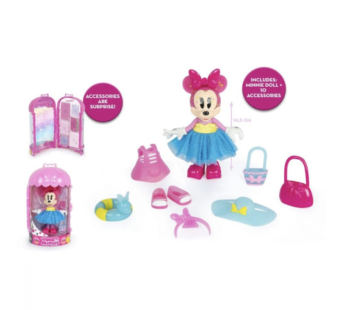 disney minnie 185944 papusa minnie cu accesorii “fluffy”