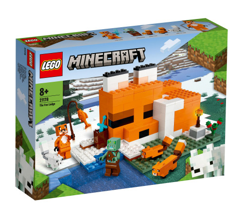  lego minecraft 21178 Конструктор "Лисья хижина" (193 дет.)