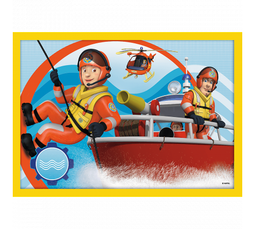 trefl 34373 puzzle 4-în-1 "fireman sam" (12/15/20/24 el.)