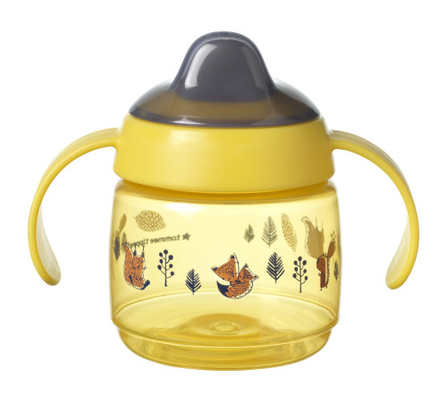 tommee tippee tt0388 cana cu cioc moale "sippee" galben (4 luni+) 190 ml.