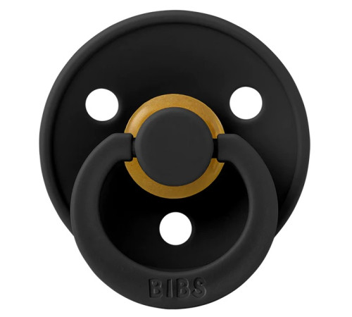 bibs Пустышка круглая латексная color s black (0-6 м.)
