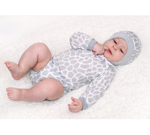 new baby 32574 body cu m&acirc;necă lungă "giraffe" m. 80 (9-12 luni)