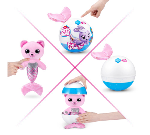 zuru pets alive 9555 Игровой набор с интерактивной игрушкой "furmaids" (в асс.)
