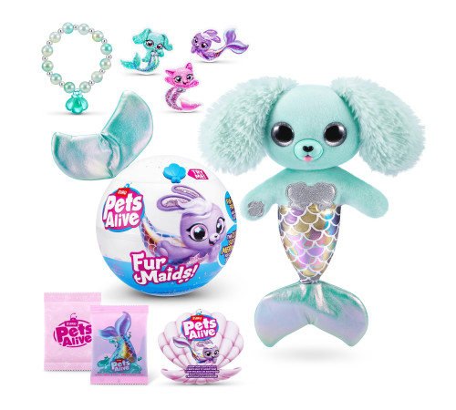 zuru pets alive 9555 Игровой набор с интерактивной игрушкой "furmaids" (в асс.)