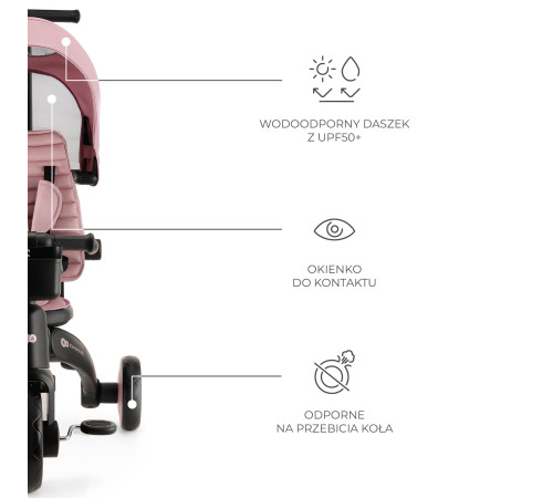 kinderkraft Трицикл складной jazz 2 розовый