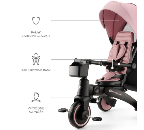 kinderkraft Трицикл складной jazz 2 розовый