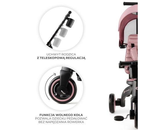 kinderkraft Трицикл складной jazz 2 розовый