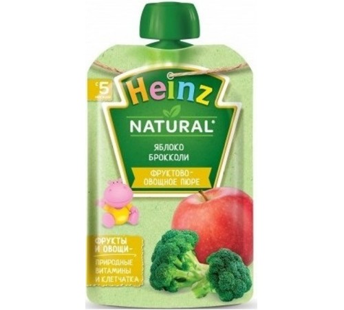  heinz Пюре Яблоко-брокколи (5м+) 90 гр. 