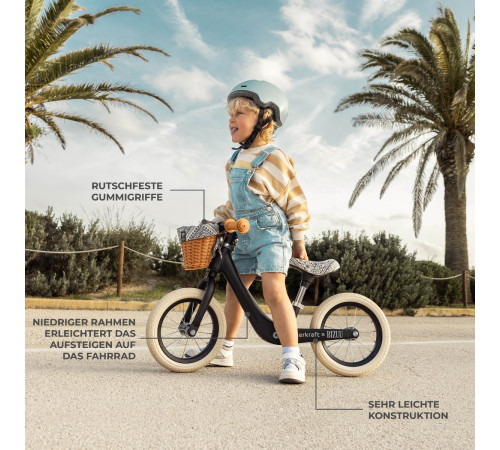 kinderkraft Беговел rapid 2 bizuu чёрный