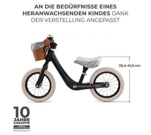 kinderkraft Беговел rapid 2 bizuu чёрный