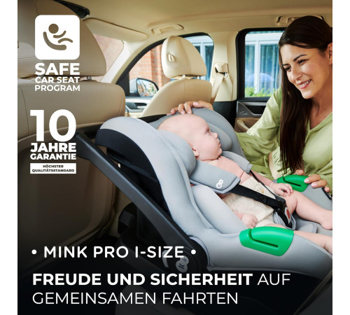 kinderkraft scaun auto mink pro i-size (40-75 cm) complet cu baza fx isofix (gri)