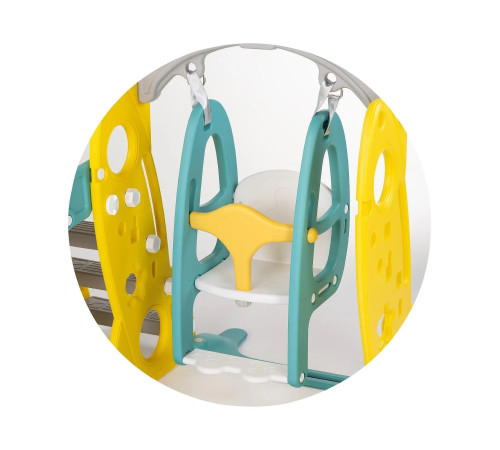 chipolino slset02405mu tobogan cu leagăn și inel (galben, verde)