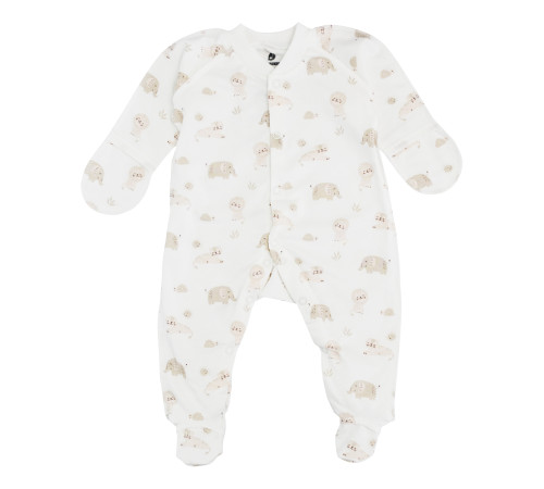 Детская одежда в Молдове minikin 242570162 Комбинезон "my love" (р.62) молочный с рисунком