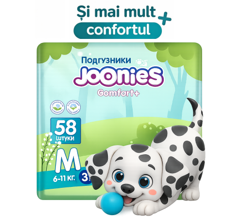  joonies comfort+ scutece m (6-11 kg.) 58 buc.