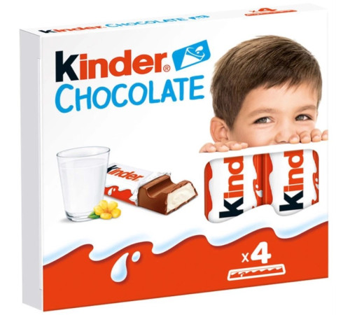 Питание и аксесcуары в Молдове Молочный шоколад kinder chocolate, 50 г (4 батончика)